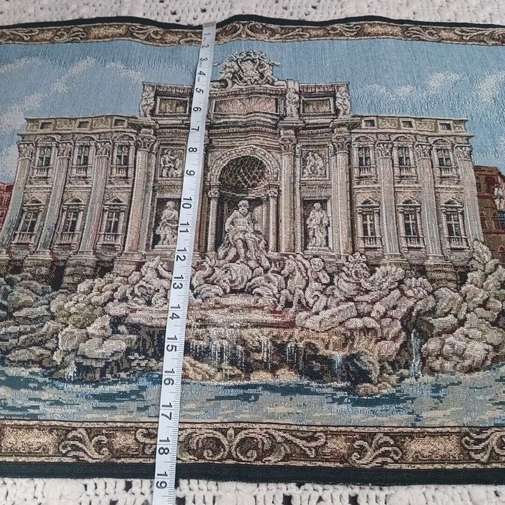 Fontana De Trevi Italian Tapestry Wall Art Hanging Made In Italy PAY‎ 19
